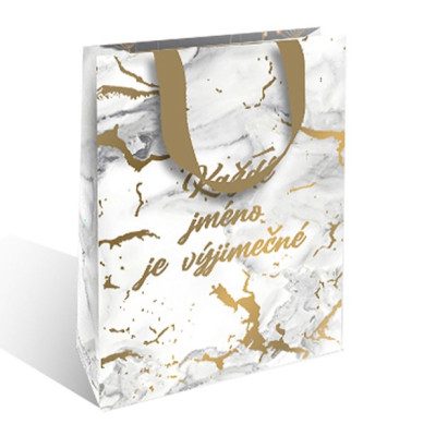 Nekupto Dárková taška - Každé jméno je výjimečné - malá 11x17,5x8cm