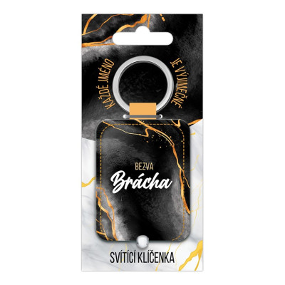 Nekupto Svítící klíčenka s potiskem - Bezva brácha