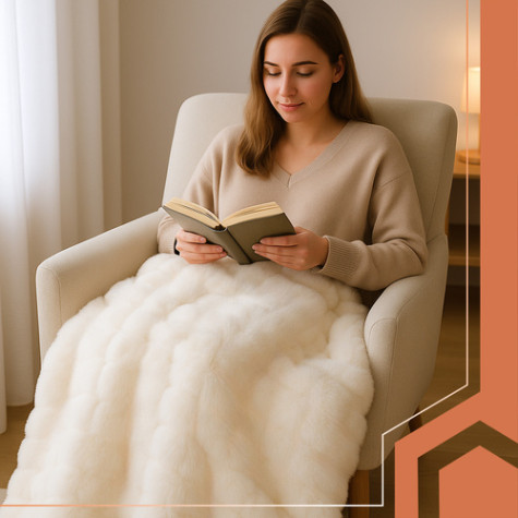 Kožešinová chlupatá deka 160x100cm bílá Ruhhy 26493 ~ 2