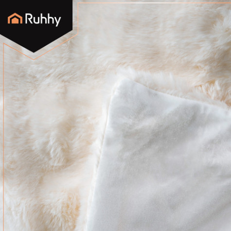 Kožešinová chlupatá deka 160x100cm bílá Ruhhy 26493 ~ 7