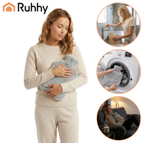 Gumová láhev Termofor šedý 1800ml Ruhhy 27842 ~ 2