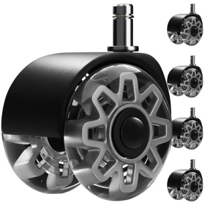 Otočná kolečka ke kancelářské židli šedé 5 ks Ruhhy 25280