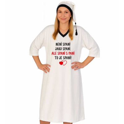Noční košile - Není spaní jako spaní - bílá