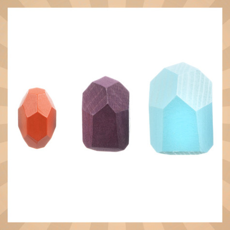 Dřevěné kameny barevné 16 ks Kruzzel 26323 ~ 6