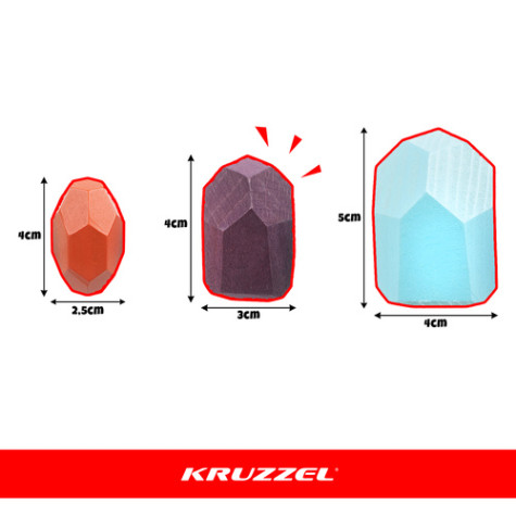 Dřevěné kameny barevné 16 ks Kruzzel 26323 ~ 8