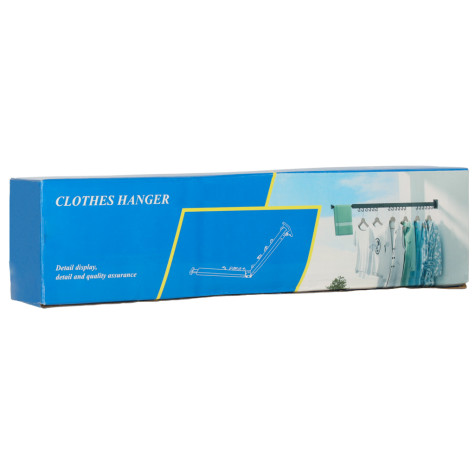 KIK Teleskopický výsuvný nástěnný věšák 84 cm černý ~ 9