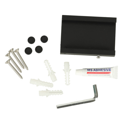 Teleskopický výsuvný nástěnný věšák 114 cm černý ~ 7