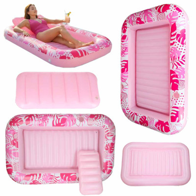 Nafukovací lehátko bazén pro dospělé 175x115cm - růžové