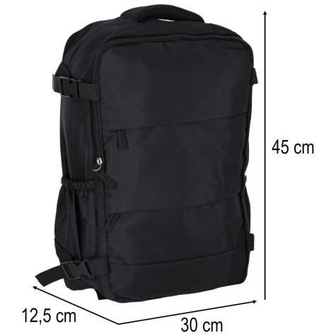 Cestovní turistický batoh 45x30cm - černý ~ 11