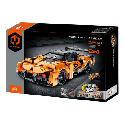 iM.Master Stavebnice Auto oranžové 2v1 na zpětné natažení 278 dílků