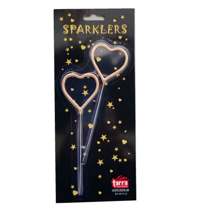 Tarra Prskavky ve tvaru srdce zlaté 2 ks