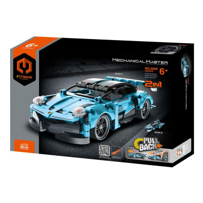 iM.Master Stavebnice Auto modré 2v1 na zpětné natažení 293 dílků