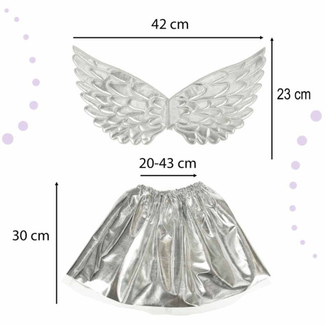 KIK Dětský kostým Jednorožec stříbrný 3 ks ~ 8