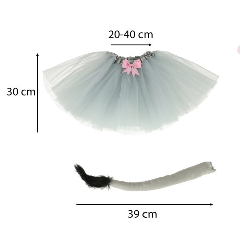 Dětský kostým Osel šedý 7 ks ~ 6