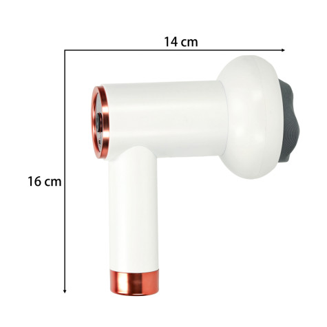 KIK Masážní pistole s nástavci 9v1 bílá ~ 8