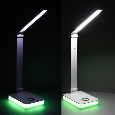 Stolní lampa LED USB s dotykovým ovládáním bílá ~ 11