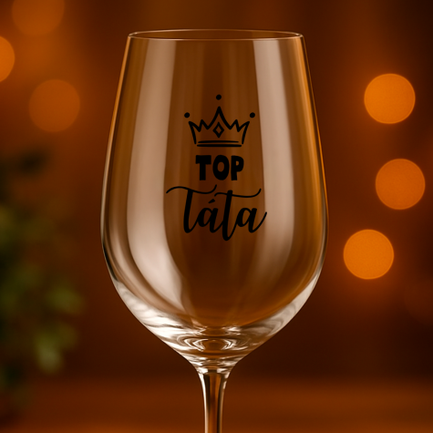 Ahome Sklenice na víno 450 ml - TOP táta ~ 2