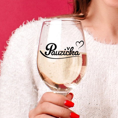 Ahome Sklenice na víno 450 ml - Pauzička ~ 1