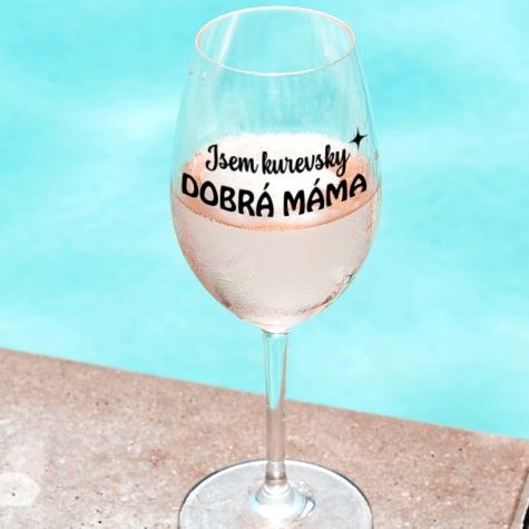 Ahome Sklenice na víno 450 ml - Dobrá máma ~ 2