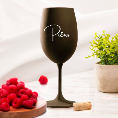 Ahome Sklenice na víno 450 ml - Pičus - černá