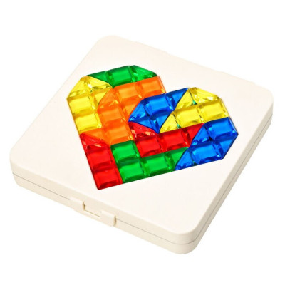 Tangram hlavolam srdce 12 cm