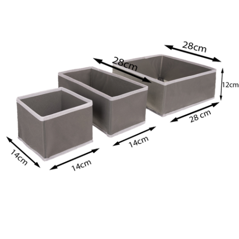 Organizér na spodní prádlo 6 ks šedý Ruhhy 25764 ~ 6