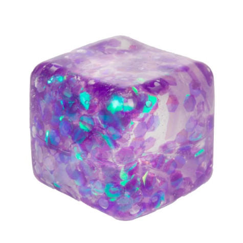 Teddies Kostka antistresová mačkací sliz 6x6cm - zelený ~ 6