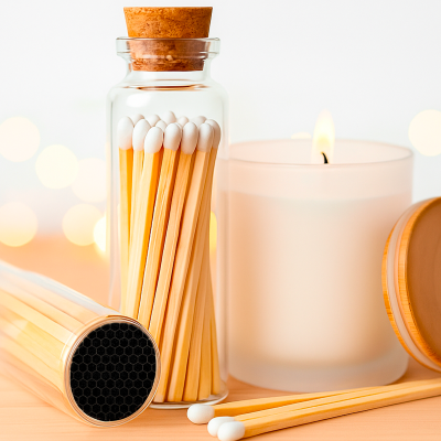 Ahome Stylová lahvička se sirkami a škrtátkem