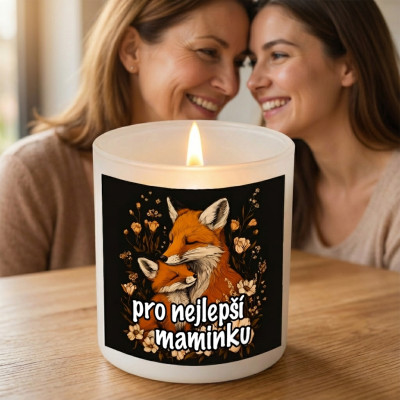 Ahome Skleněný svícen - Pro nejlepší maminku - lišky