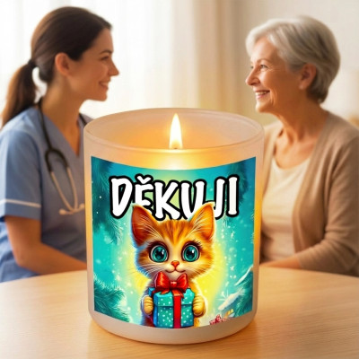 Ahome Skleněný svícen - Děkuji