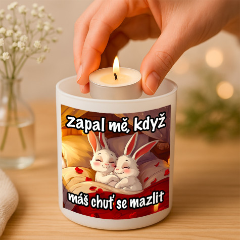 Ahome Skleněný svícen - Zapal mě, když máš chuť se mazlit ~ 2