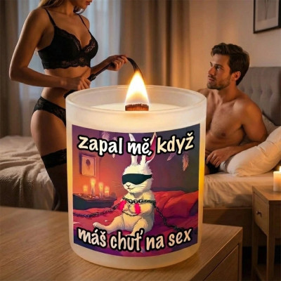 Ahome Svíčka s praskajícím knotem 450 g - Zapal mě, když máš chuť na sex
