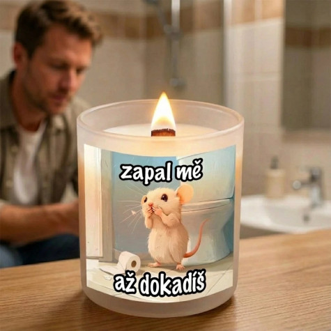 Ahome Svíčka s praskajícím knotem 450 g - Zapal mě až dokadíš ~ 1