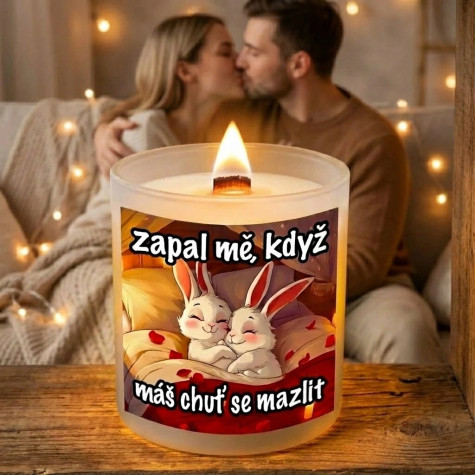 Ahome Svíčka s praskajícím knotem 450 g - Zapal mě, když máš chuť se mazlit ~ 1