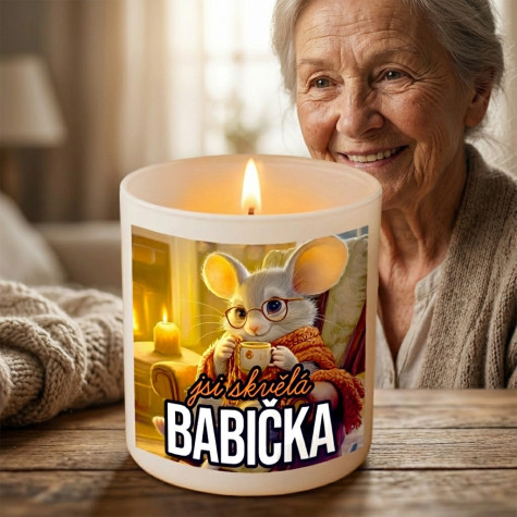 Ahome Skleněný svícen - Jsi skvělá babička ~ 1