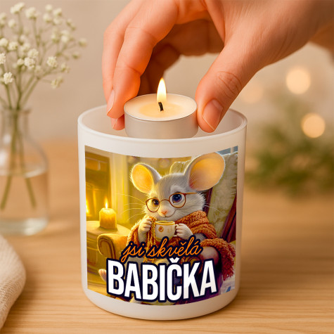 Ahome Skleněný svícen - Jsi skvělá babička ~ 2