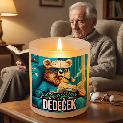 Ahome Skleněný svícen - Jsi senzační dědeček