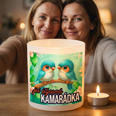 Ahome Skleněný svícen - Jsi úžasná kamarádka ~ 1