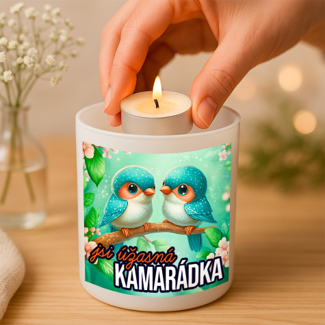 Ahome Skleněný svícen - Jsi úžasná kamarádka ~ 2