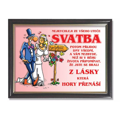 Rámeček - Nejrychleji ze všeho uteče svatba ~ 1