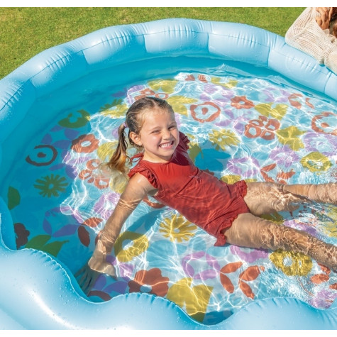 Intex 56191 Dětský nafukovací bazén s vlnitými okraji 168x46cm modrý ~ 2