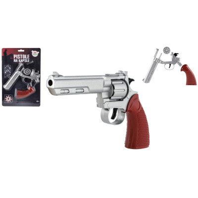 Teddies Pistole na kapsle kovová 22 cm