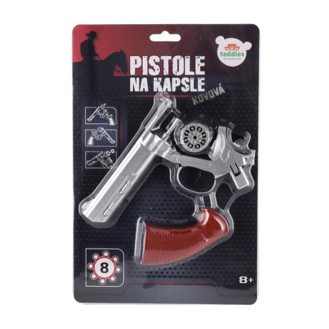 Teddies Pistole na kapsle kovová 22 cm ~ 2