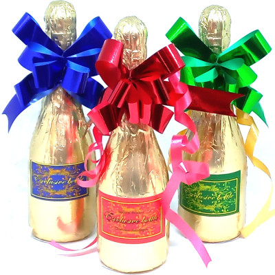 Fikar Čokoládová láhev šampaňského 250 g s mašlí