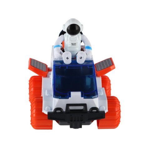 Auto vesmírné s astronautem plast 9x13cm na setrvačník ~ 4