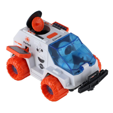 Auto vesmírné s astronautem plast 9x13cm na setrvačník ~ 5