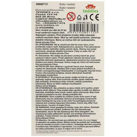 Auto vesmírné s astronautem plast 9x13cm na setrvačník ~ 8