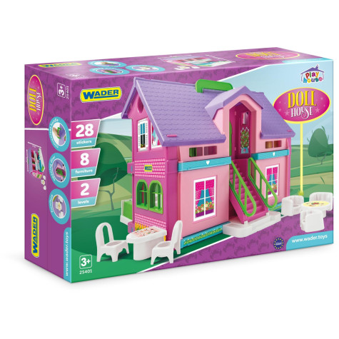 Wader Domeček pro panenky na hraní růžový 37x30cm ~ 2