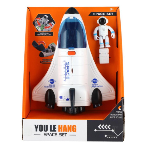 Raketoplán s astronautem 20cm na baterie se světlem, zvukem ~ 2