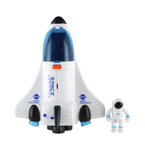 Raketoplán s astronautem 20cm na baterie se světlem, zvukem ~ 5
